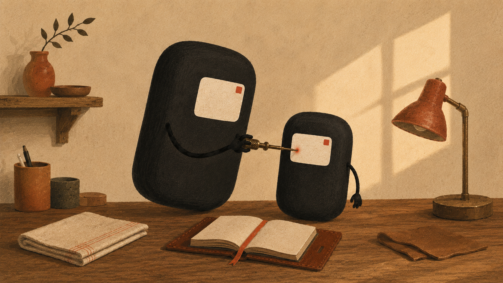One agent tuning another with a small tool